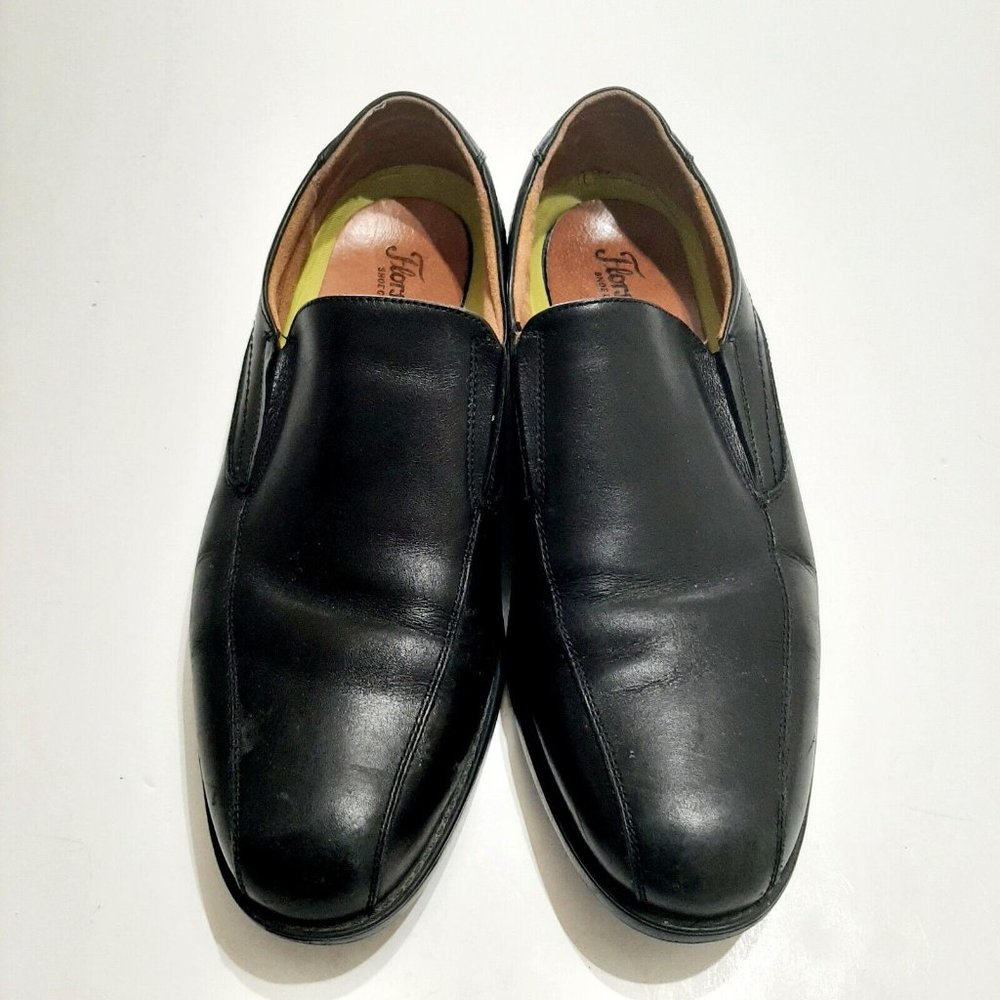 FLORSHEIM Mens Midtown Bike Black Loafers Comfy Business Shoes 10.5